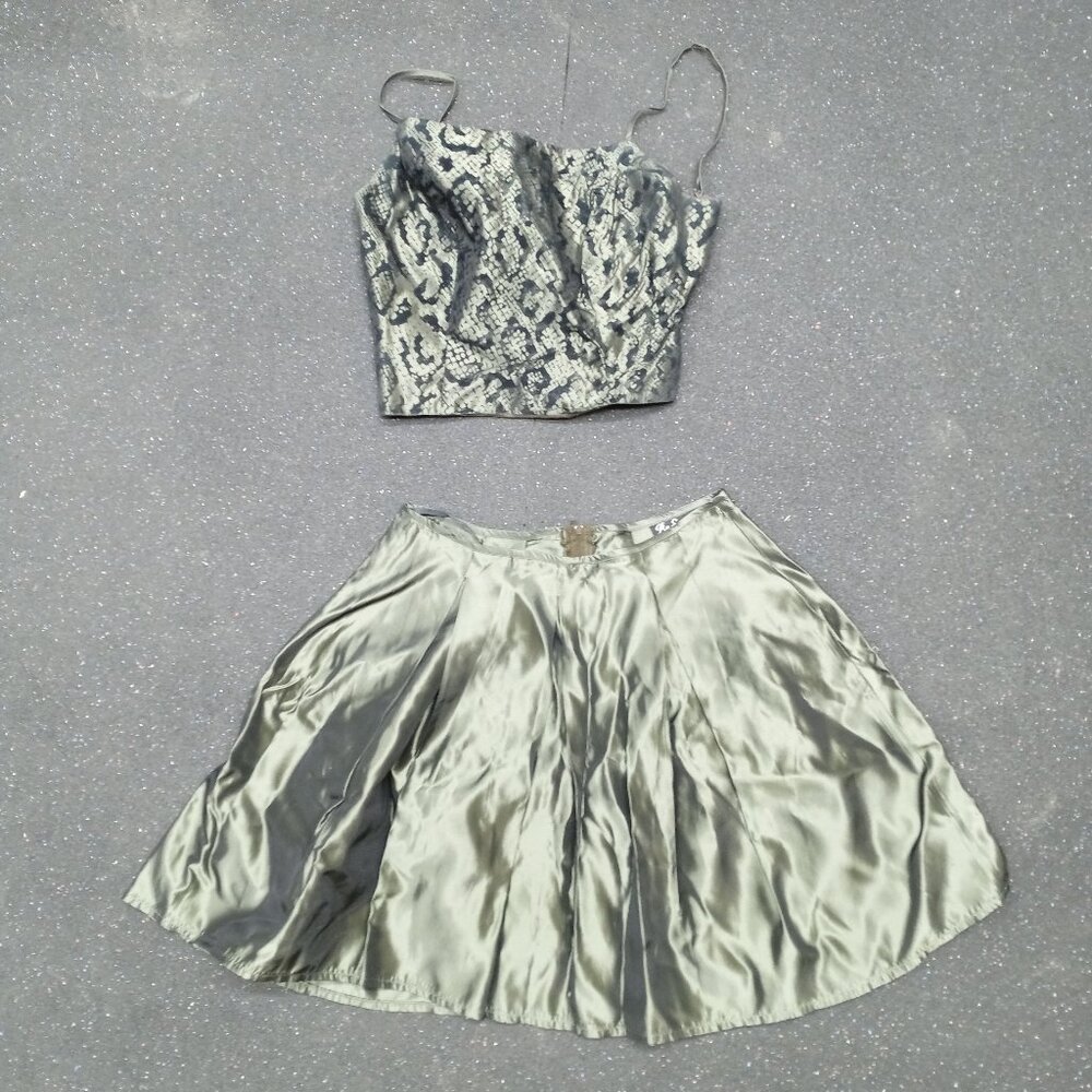 Be Smart Halter Top Skirt Made in USA Y2K Vintage Women's 9/10